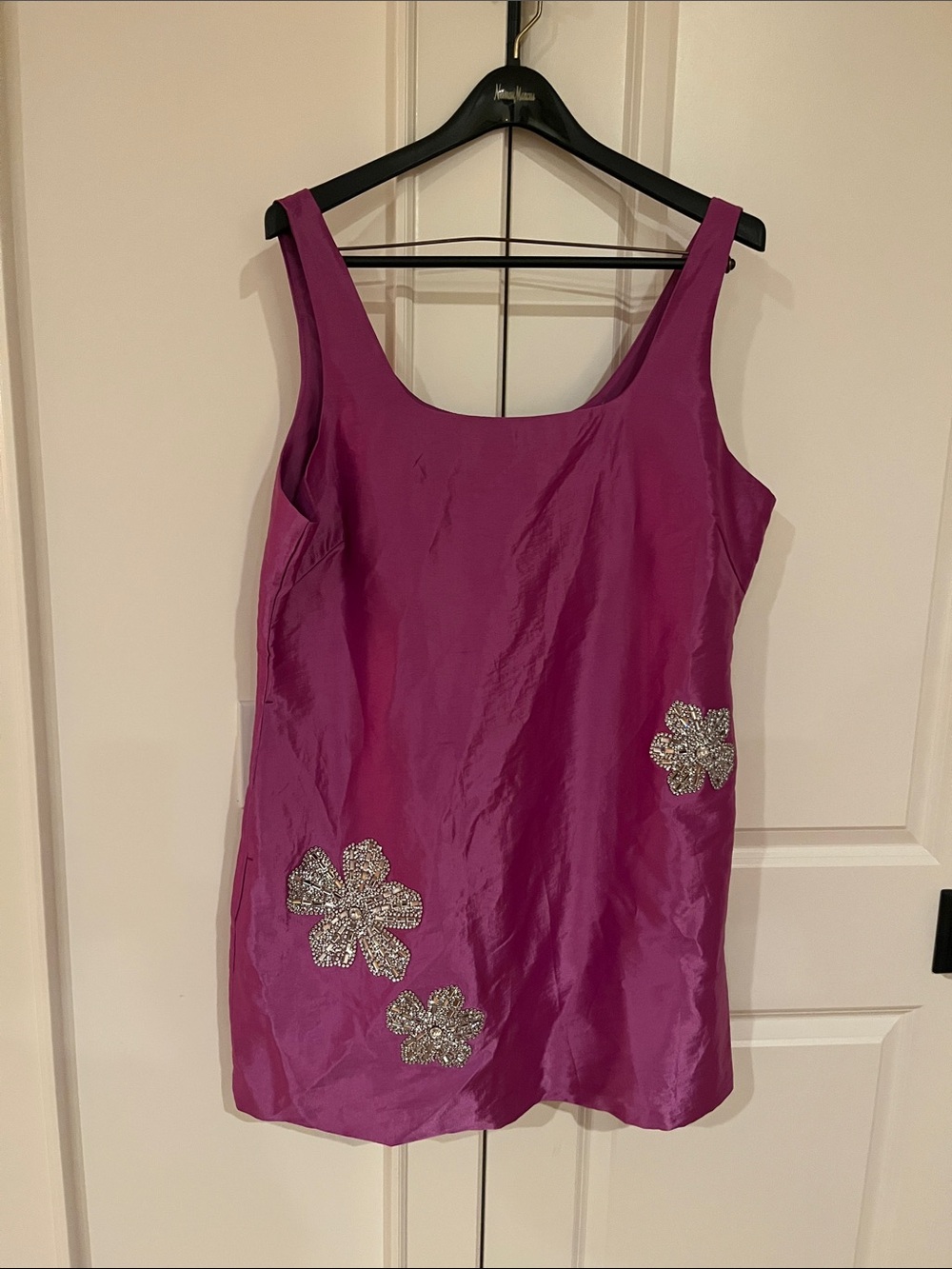 NWT Purple Embellished Sleeveless Women's Minidress Scoop xl